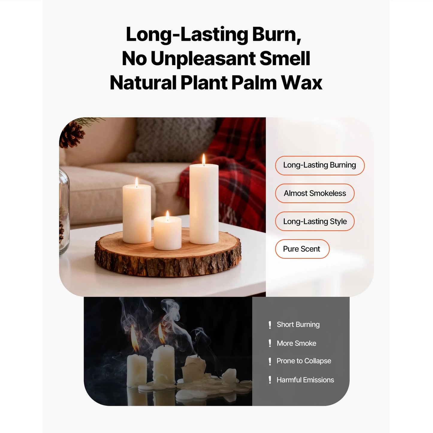 Pillar Candles and Glass Vases Set 24-120pcs Clear Cylinder Hurricane Candle Holders for Wedding Centerpieces Tall Vase