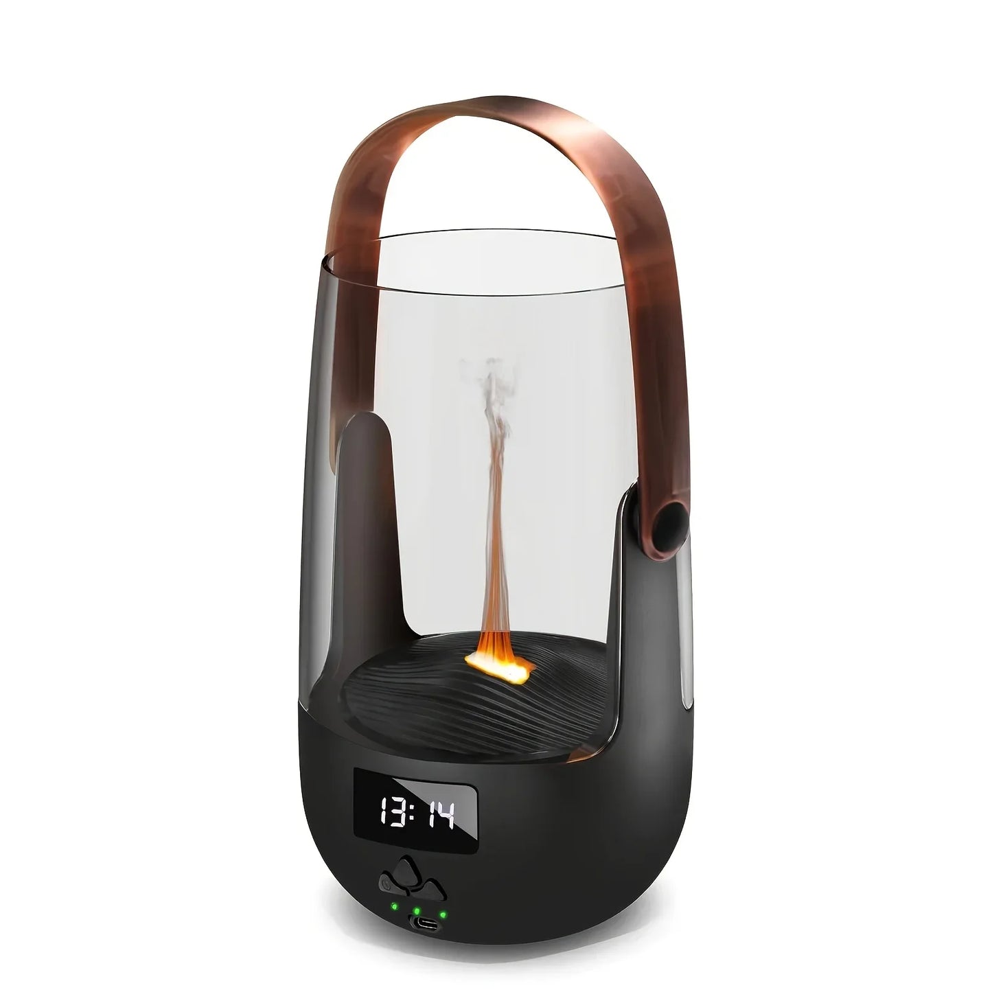 USB-Powered Fireplace Flame Humidifier & Aromatherapy Diffuser  No Batteries Required