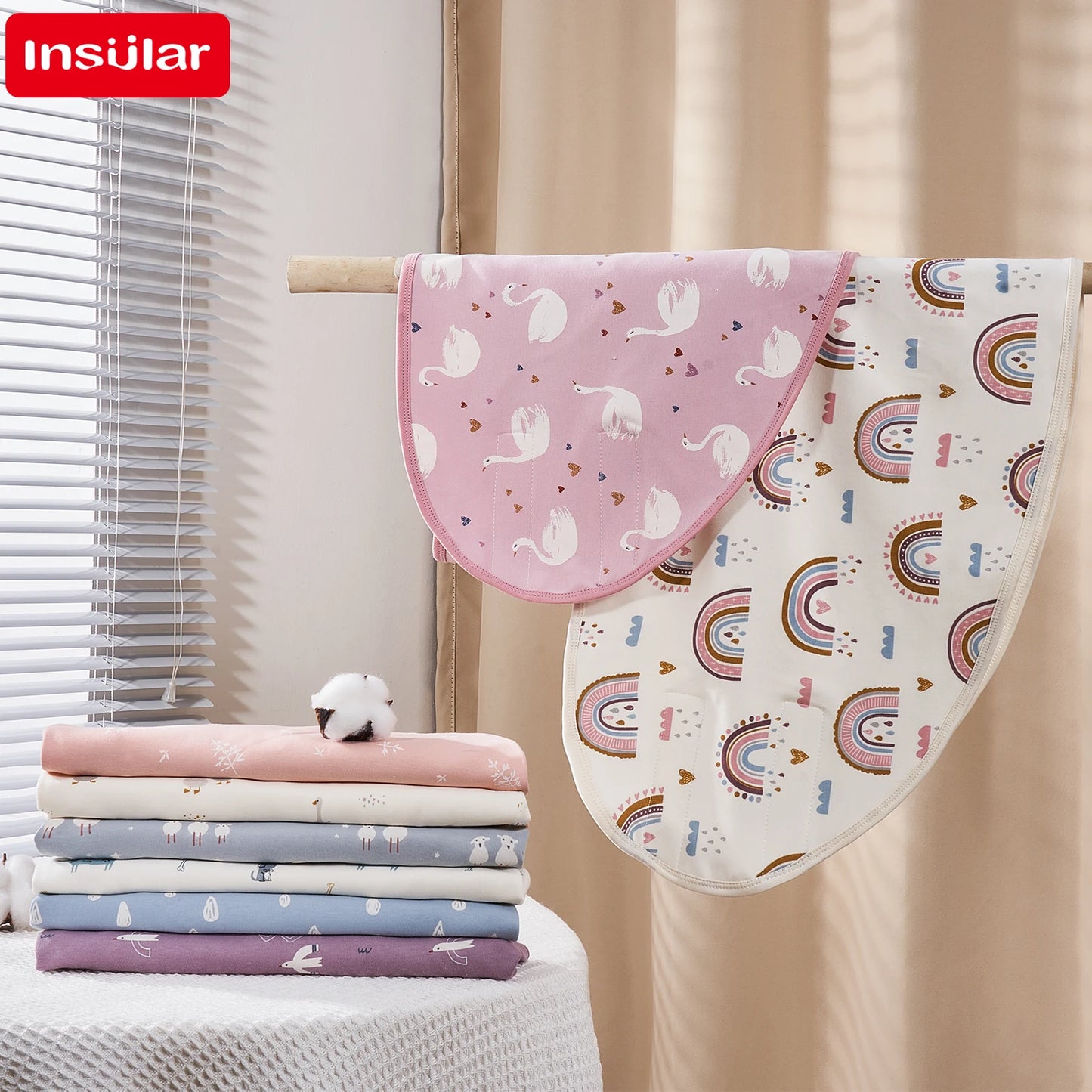 Bilayer Baby Newborn Baby Swaddle Tie Anti startle jump Summer Thin Cotton Soft Diaper Changing Bag