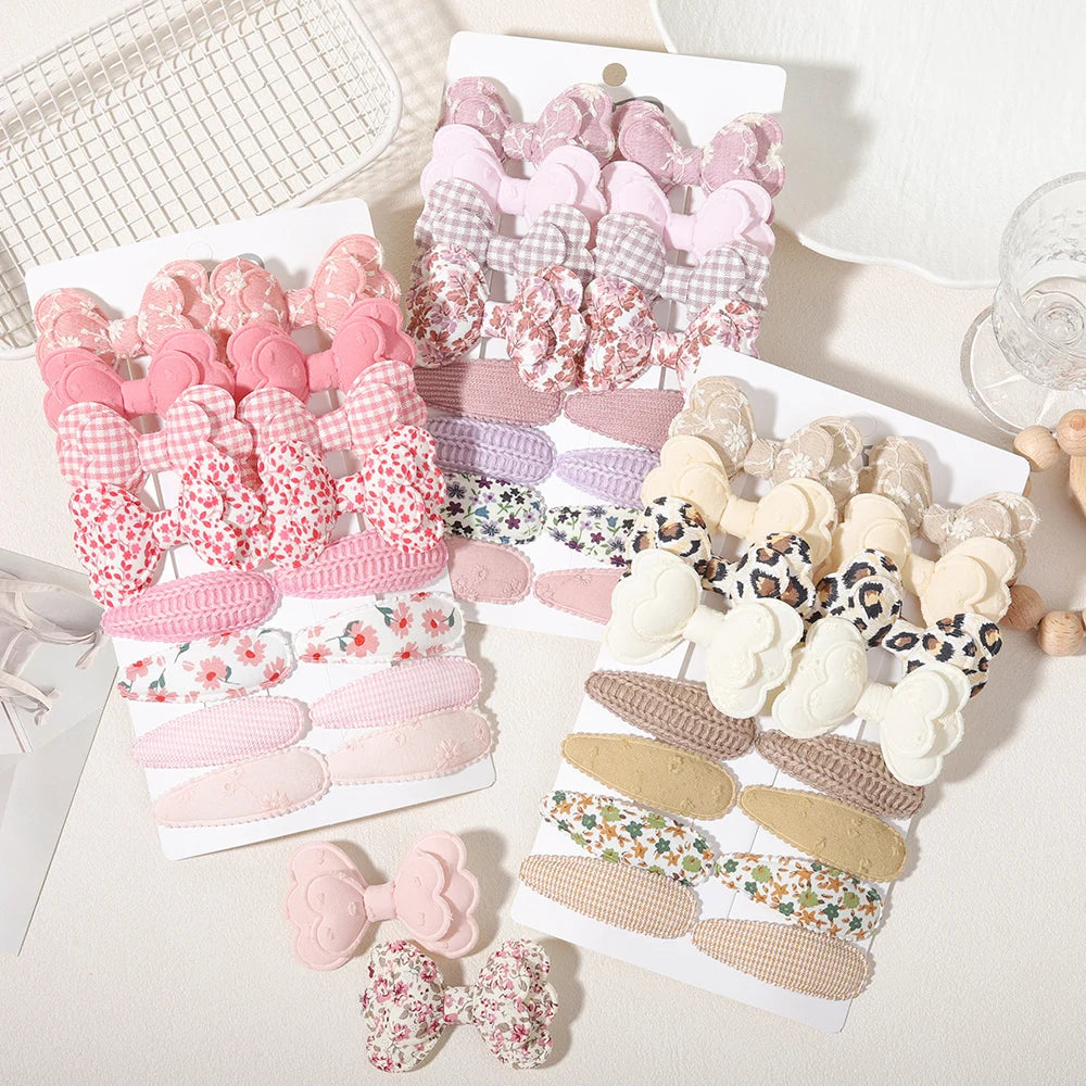 16pcs Girl Bow Hair Clips Cute Candy Color New Year New Style BB Clips Bowknot Kid Hairpins Barrettes Baby Hair Accessories Gift