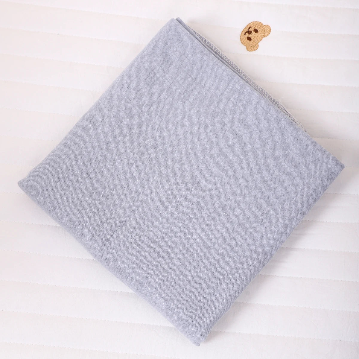 Baby Cotton Swaddle Blanket Muslin Bath Towel Newborn Crinkle Fabric Stroller Cover Wrap Gauze Toddler Sleep Blanket