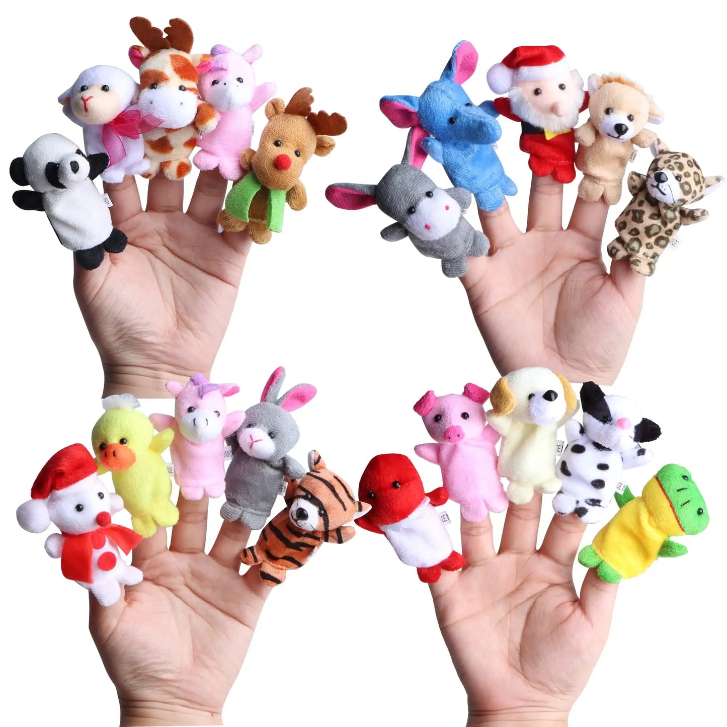 JOYFY 2025 Christmas Advent Calendar with Finger Puppets 24 Days Countdown Advent Calendar with Plush Animal Finger Puppets
