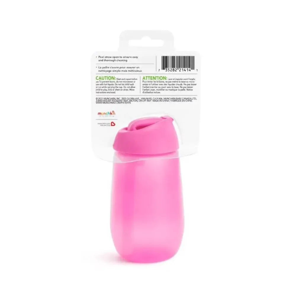 10 oz Toddler Sippy Cup with Straw Lid Leak Proof Spill Proof Training Cup for Kids Baby Pink Unisex
