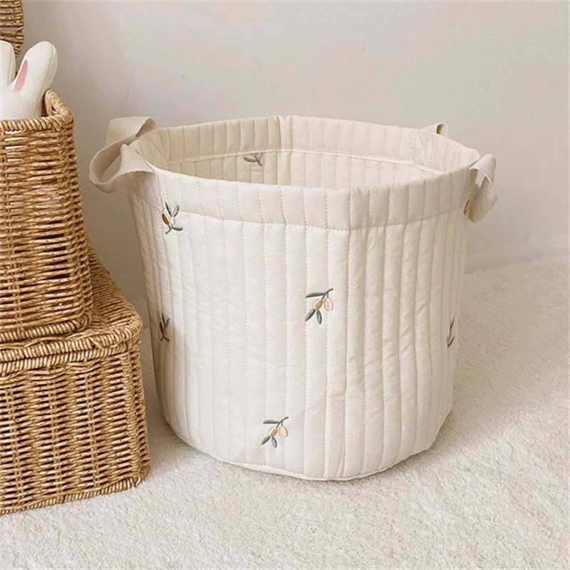 Cute Bear Embroidery INS Baby Bag Diaper Bag Caddy Nappy Cart Mummy Maternity Bag for Newborn - Storage Organizer for Toys And D