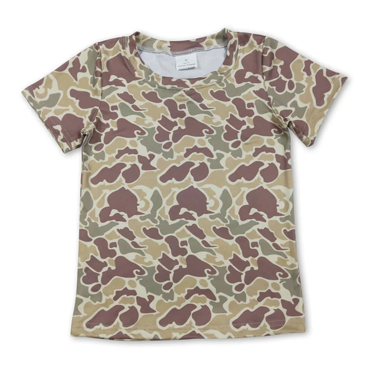 Kids Camo Print Short Sleeve Polo Shirts Soft Stretch Casual Toddler Boys Girls Lapel Tee Summer Children Camouflage Top