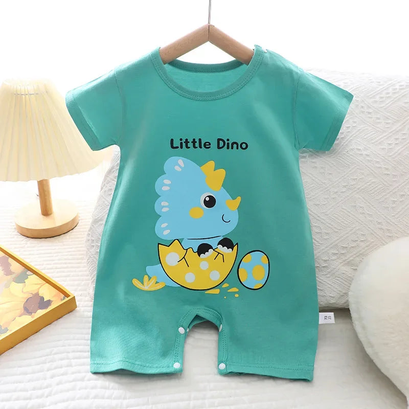 Baby Clothes Newborn Short Rompers Boys Girls Summer Jumpsuit Thin Air Conditioning Loungewear Outfit Bodysuit & One Piece