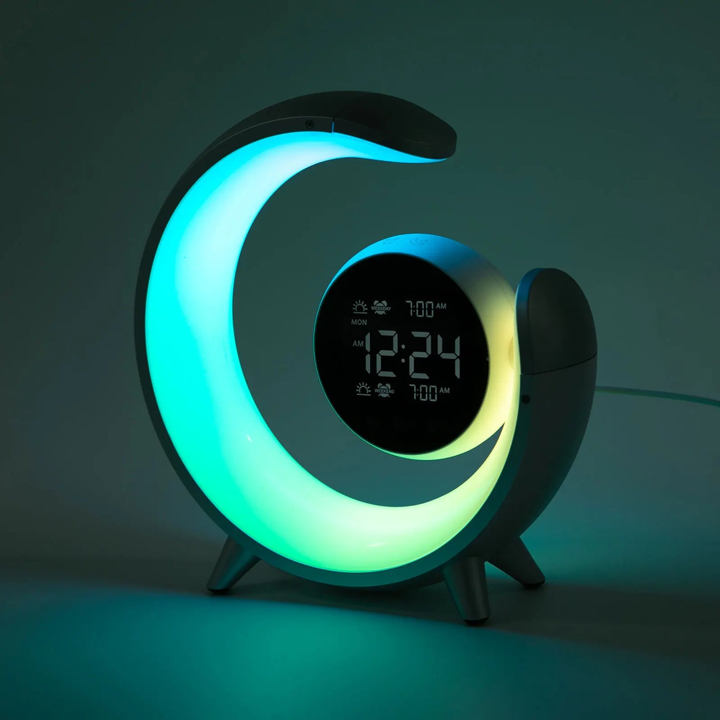 Intelligent Table Lamp 22*6.5*22.5cm Home Office Study Bedside Night Light 360° Immersive Sound for Bedrooms/Lounges/Game Rooms