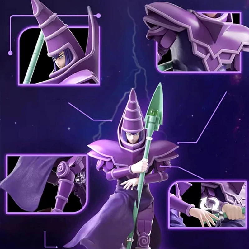 KONAMI Anime Yu-Gi-Oh! Equal Arts Dark Magician Building Blocks Cartoon  Action Figures Model Bricks Toy Children Collect Gifts