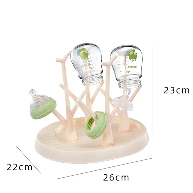 Baby Bottle Stand, Cleaning and Drying Rack, Detachable Baby Bottle Drying Rack, Storage Rack, Tree-shaped Rack, Baby Bottle Accessories