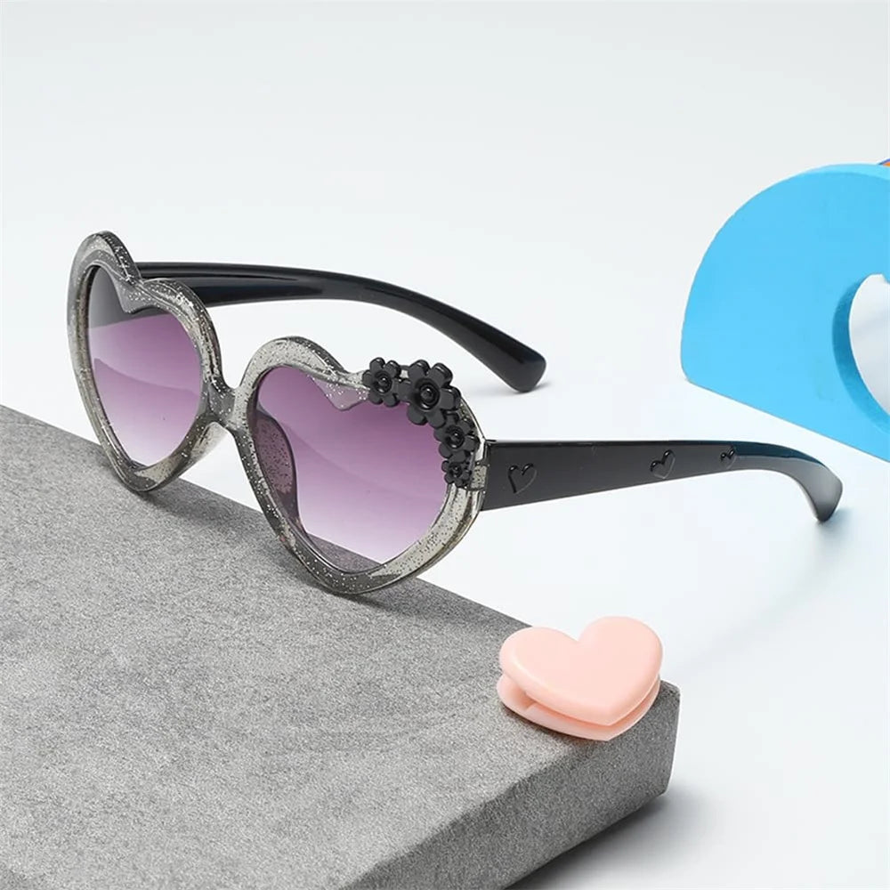Children Cute Cartoon Flower Sunglasses Girls Boys Outdoor Sun Protection Goggles Vintage Classic Kids Eyewear KLASSNUM UV Block