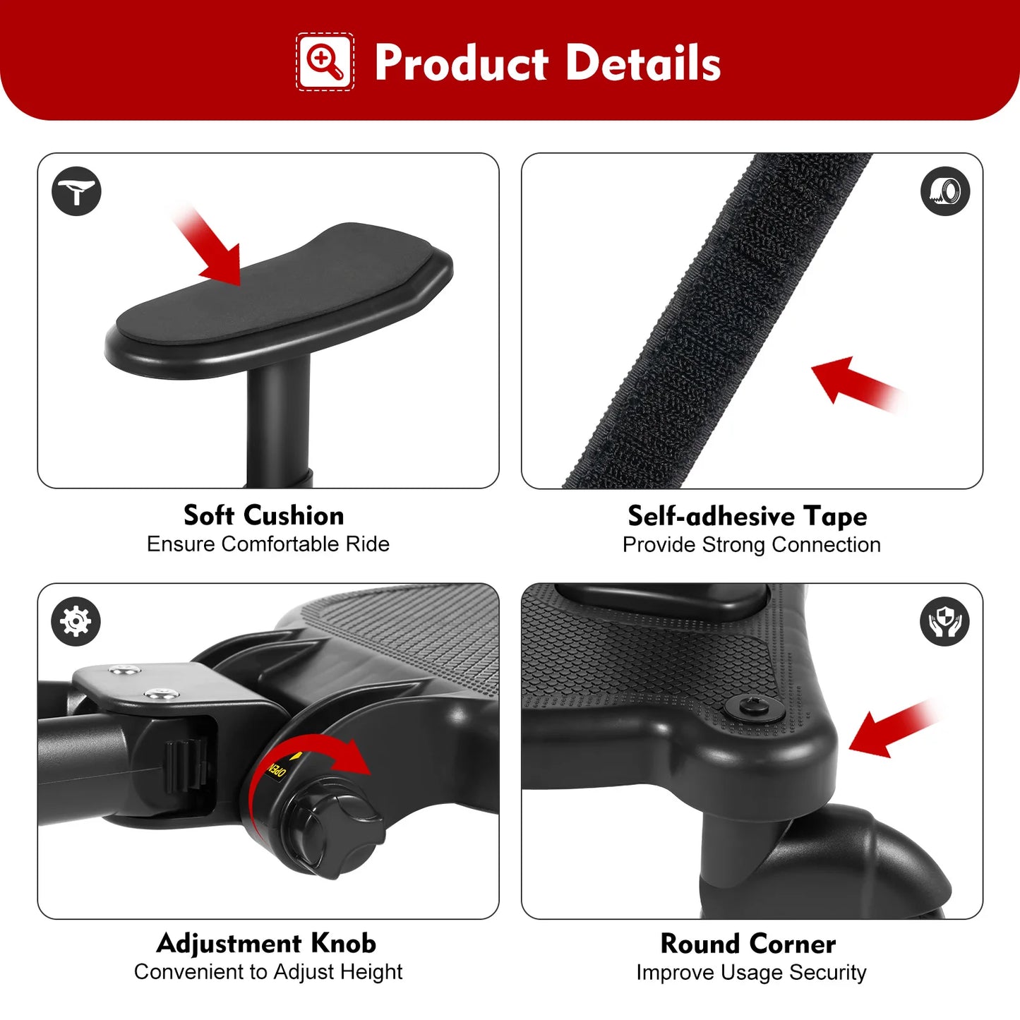 Universal Strollers Step Board Adapter, Glider Board for Stroller, Ride-on Board Stroller Pedal Adapter fit 3-7 Years Old