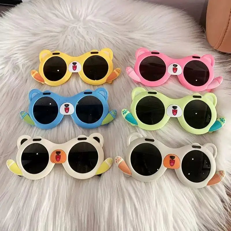 Cute Red Panda Sunglasses New Children UV Protective Travel Glasses for Outdoor Fun