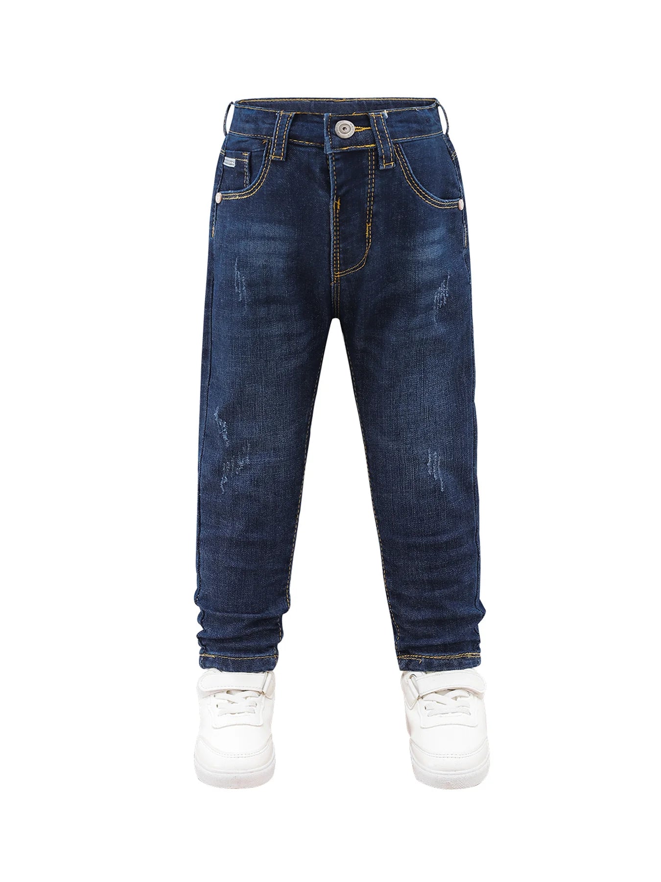 Boys 2-14T Stretch Denim Jeans - Premium Cotton Blend Regular Straight-Fit, Comfortable for All-Day Play