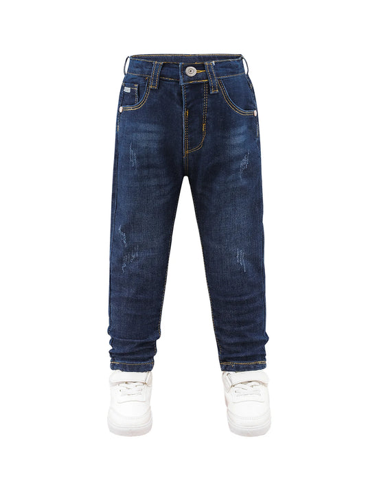 Boys 2-14T Stretch Denim Jeans - Premium Cotton Blend Regular Straight-Fit, Comfortable for All-Day Play