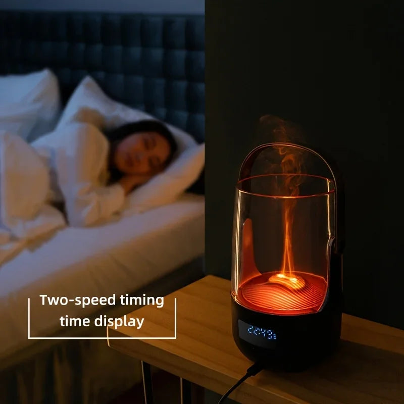 USB-Powered Fireplace Flame Humidifier & Aromatherapy Diffuser  No Batteries Required