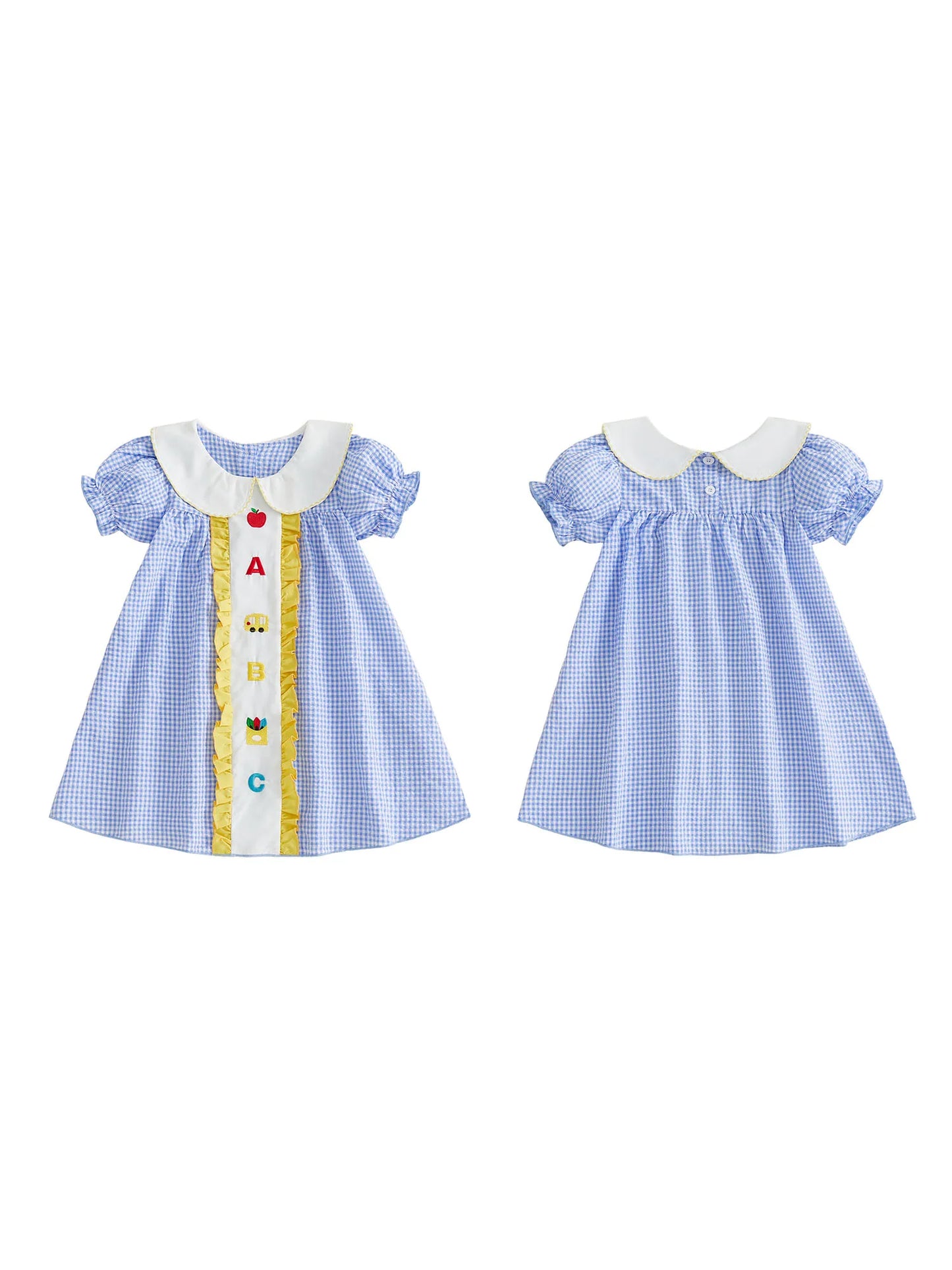Doll Collar Short Girl Back To To School Summer Back-To Dress Doll Collar Girl Back Back New Girl Back To