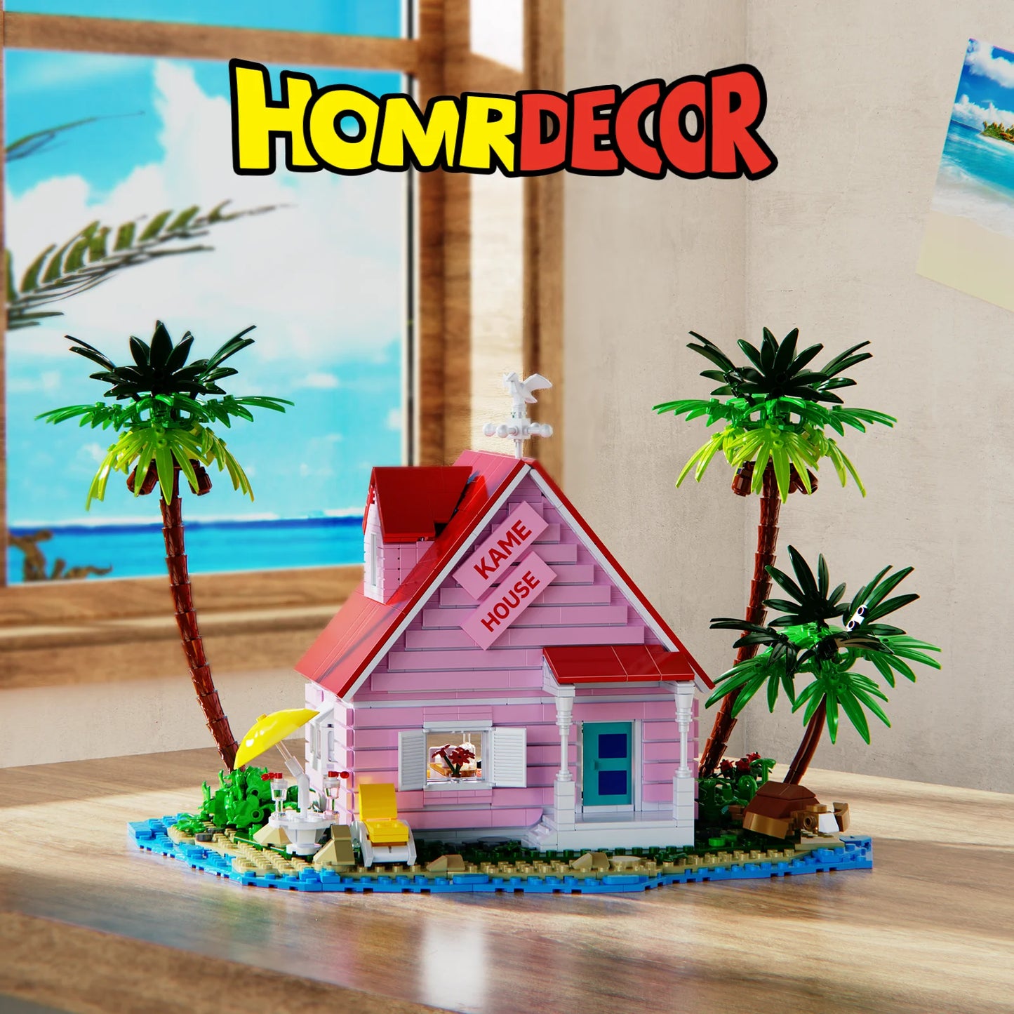 Kame House Building Blocks Kit Anime Seaside House Model Toys Bricks Model Gifts for Fans Kids(1423PCS)