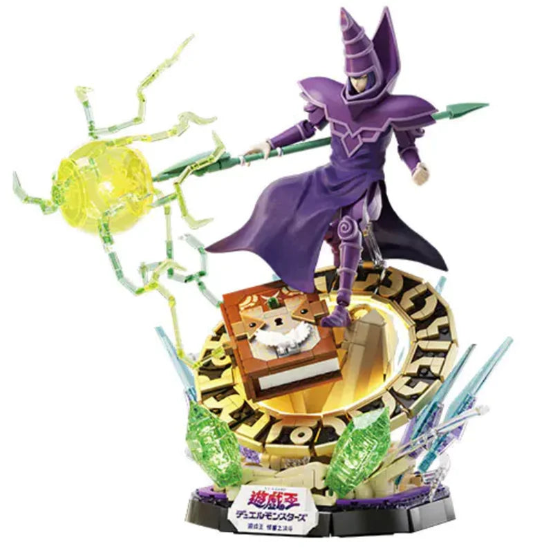 KONAMI Anime Yu-Gi-Oh! Equal Arts Dark Magician Building Blocks Cartoon  Action Figures Model Bricks Toy Children Collect Gifts