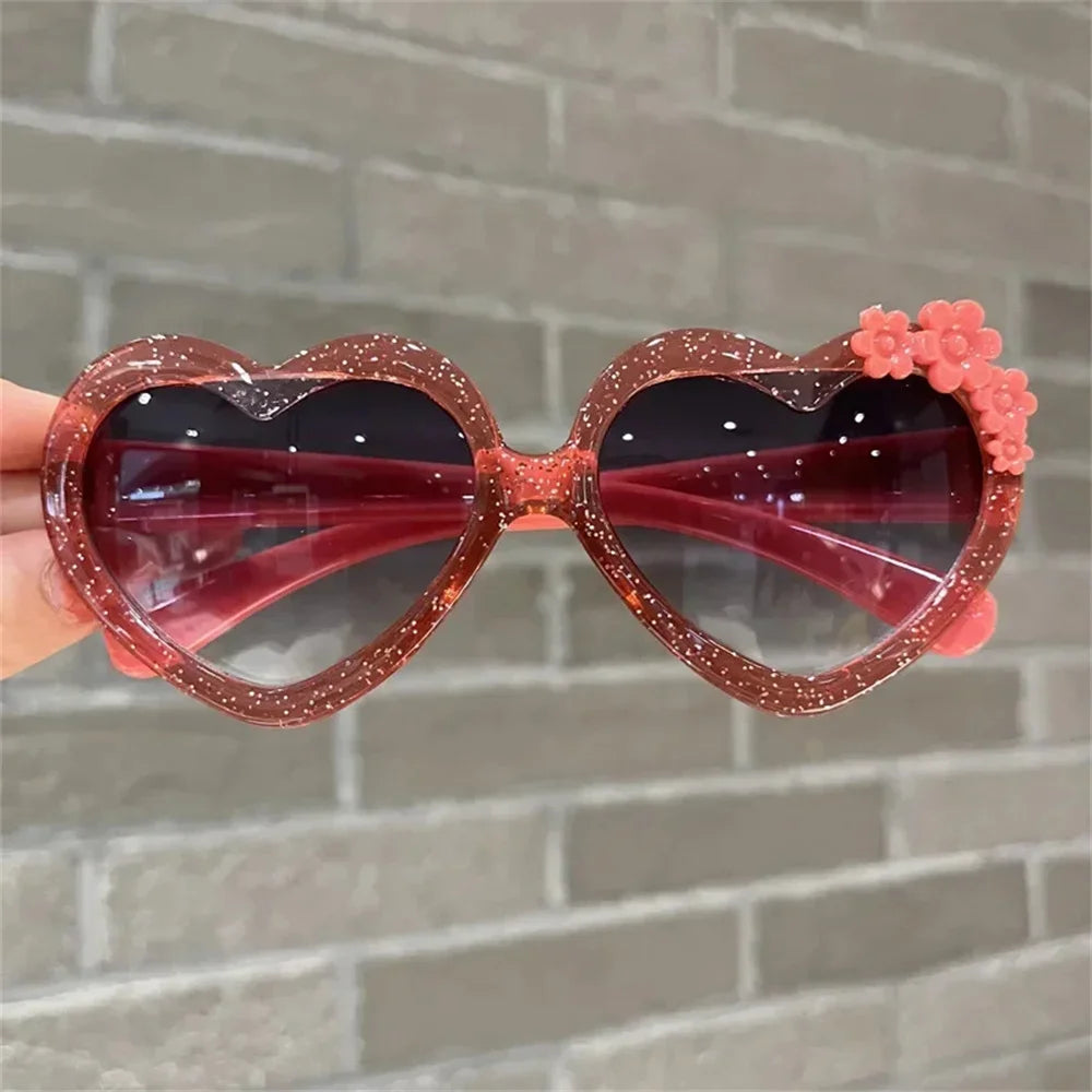 Children Cute Cartoon Flower Sunglasses Girls Boys Outdoor Sun Protection Goggles Vintage Classic Kids Eyewear KLASSNUM UV Block