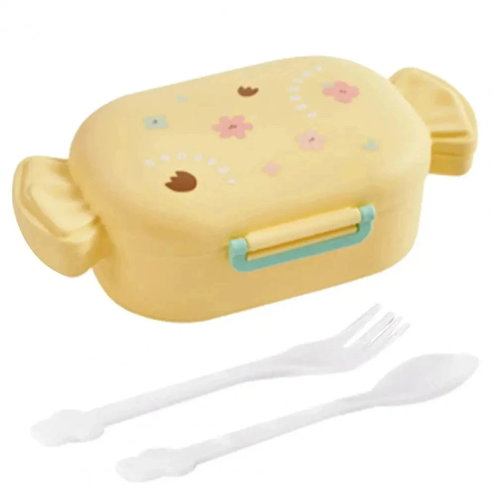 Cartoon Bento Lunch Box for Kids, Leakproof Lunch Fruit Container for Girls, Boys, Toddlers with 2-3 Compartments,Microwave Safe