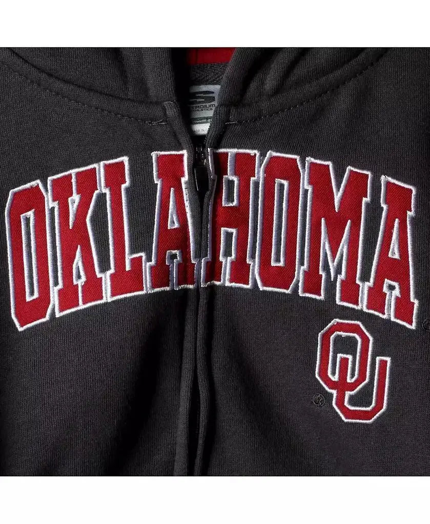 | Youth Boys Oklahoma Sooners Applique Arch and Logo Full-zip Hoodie