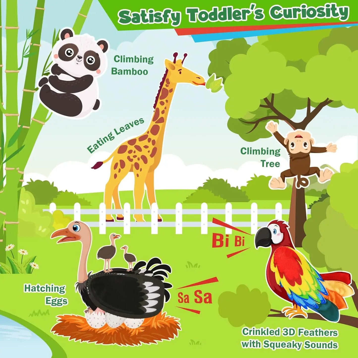 Children's baby Early Education Intelligence Learning baby Toys Felt Learning Board, Busy Board, Busy Book, Cloth Book, Including Life Skills, Alphabet, Numbers, Shapes Colors, Animals, Weather, Toddler Travel Toys, Birthday