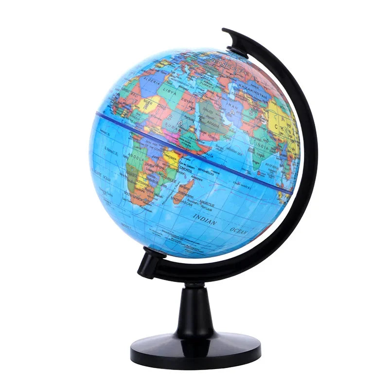 1pc Educational Globe for Teaching, HD English World Map with 360° Rotation, Standard Desktop Geography Learning Tool