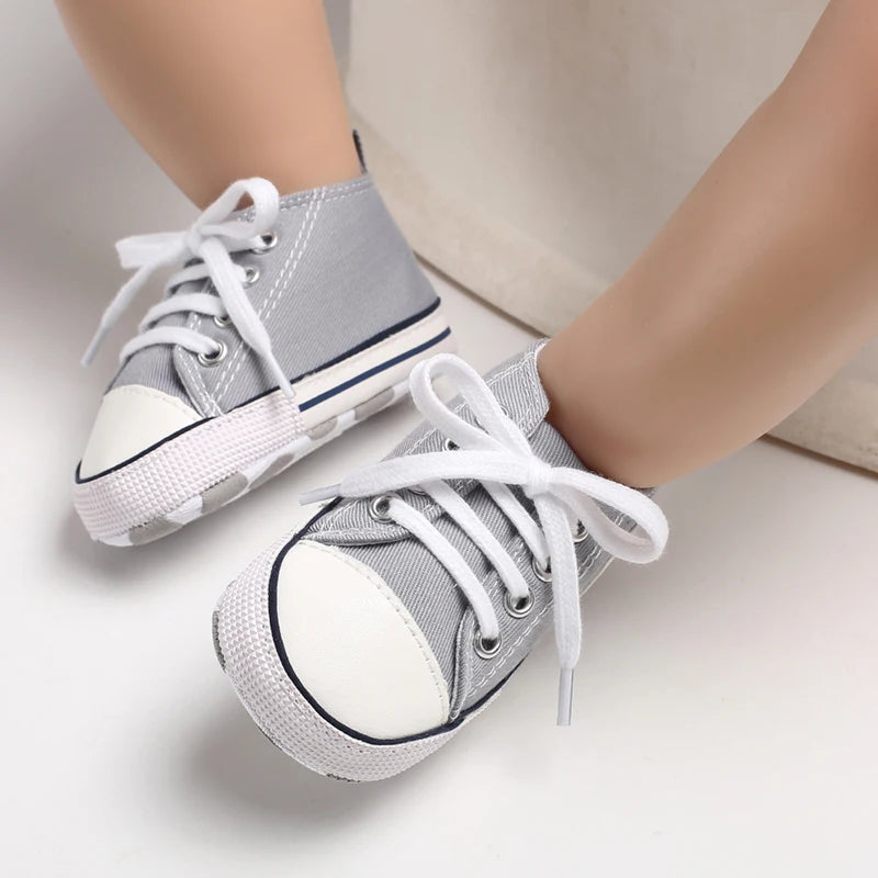 Infant Toddler Anti-slip Baby Shoes Baby Canvas Classic Sneakers Newborn Star Sports Shoes Baby Boys Girls First Walkers Shoes
