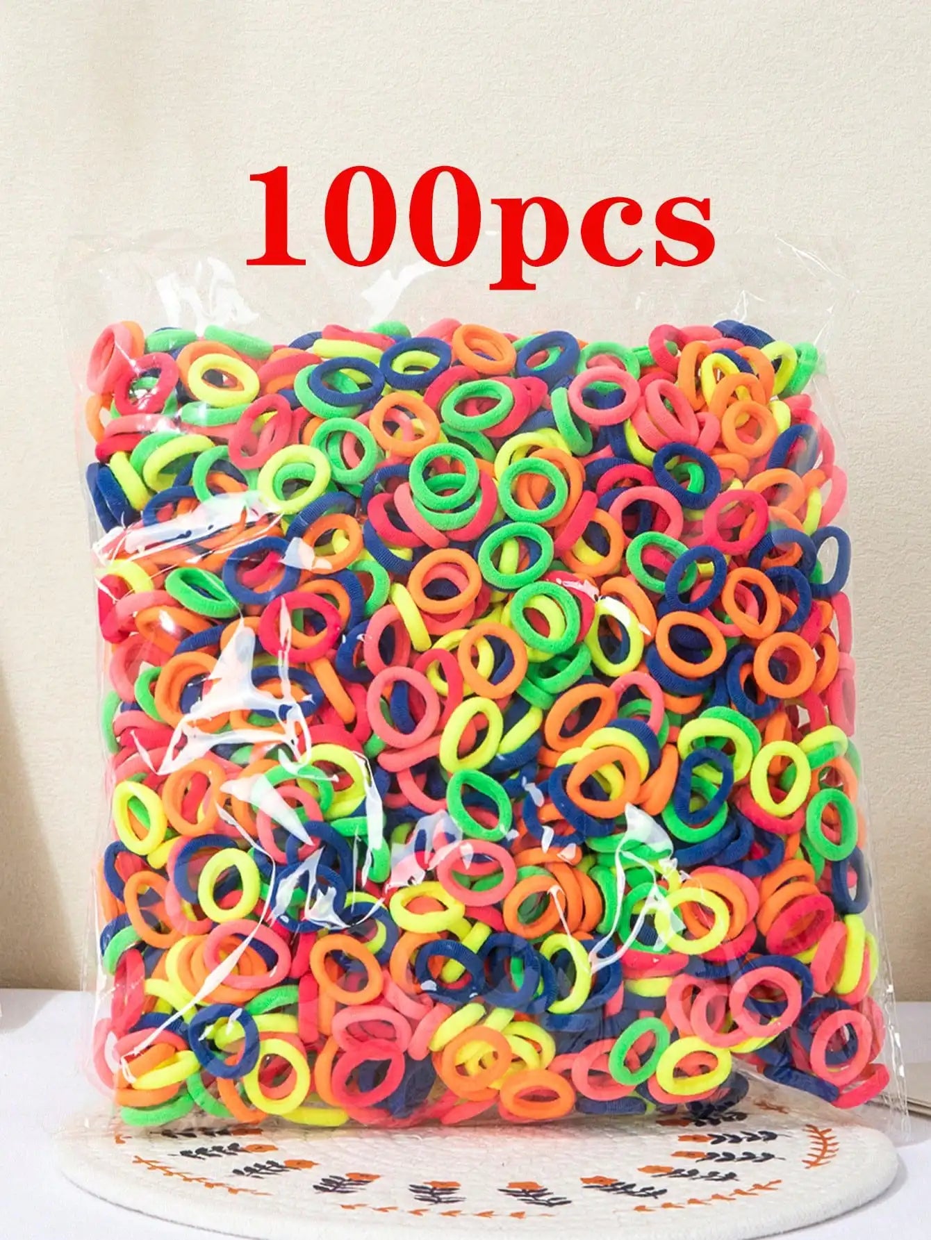 100Pcs Girls Elastic Hair Ties Colorful Nylon Small Hair Tie For Teen Ponytail Holder Scrunchie Teen Hair Accessories
