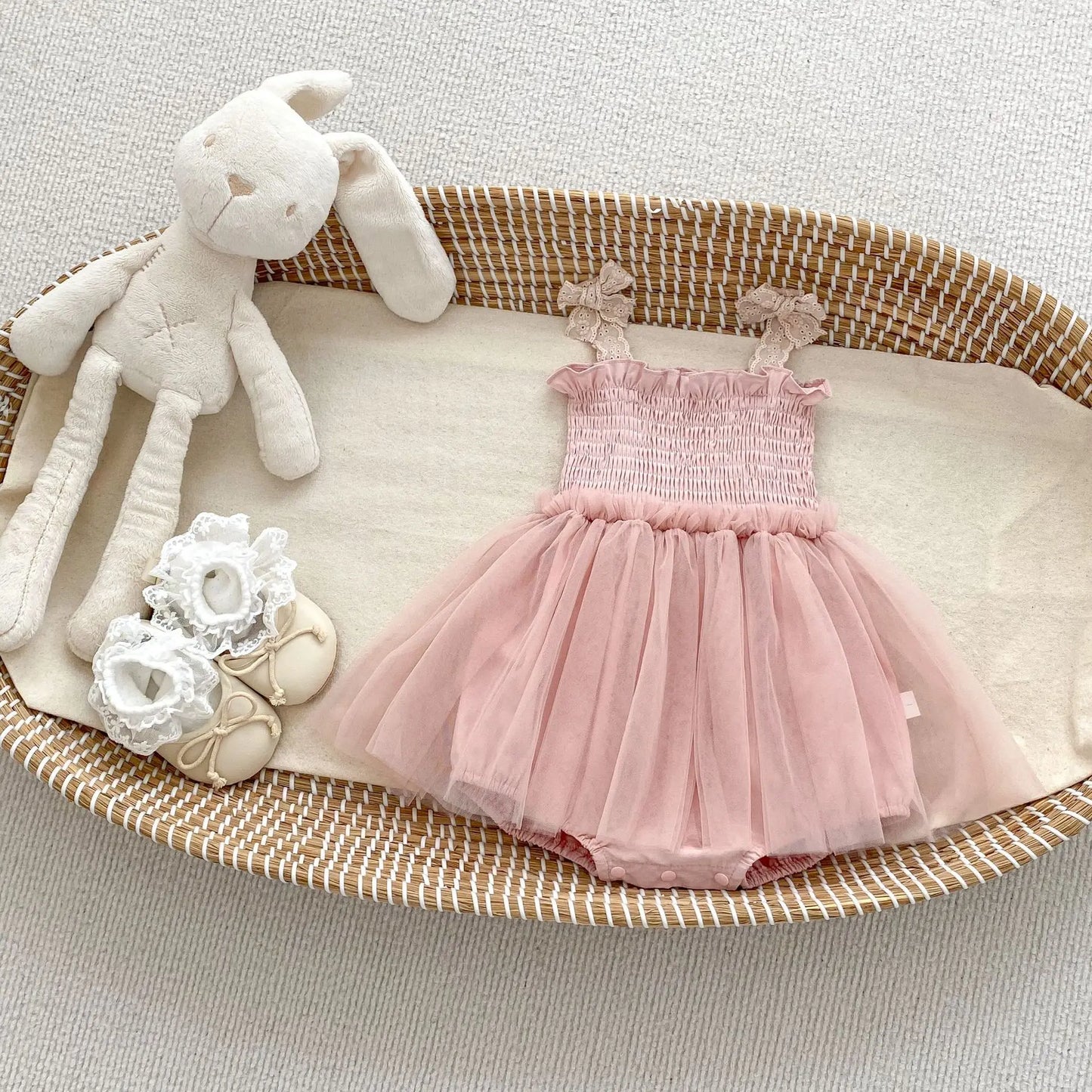 Summer 0-2Y Baby Girls Clothes Mesh Ruffle Baby Bodysuit Toddler Camisole One Piece Cute Baby Outfit Dress Style Romper