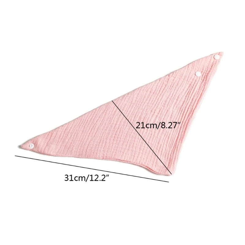 3Pcs/lot Baby Muslin Bibs Soft Cotton Solid Color Bibs Saliva Towel Boys Girls Feeding Apron Bandana Drool Stuff Bibs
