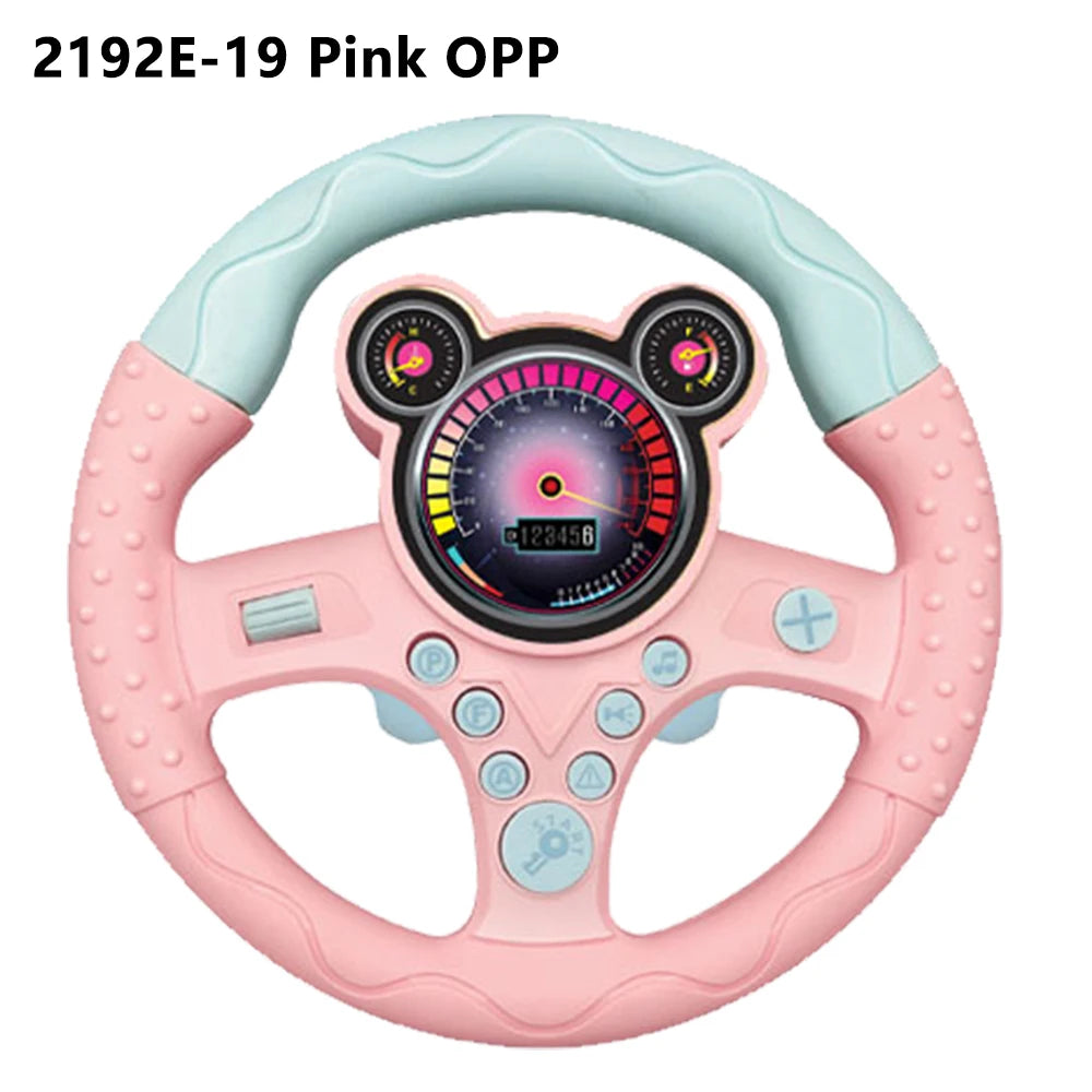 Electric Simulation Steering Wheel Toy With Light And Sound Educational Children Co-Pilot Children'S Car Toy Vocal Toy Gift