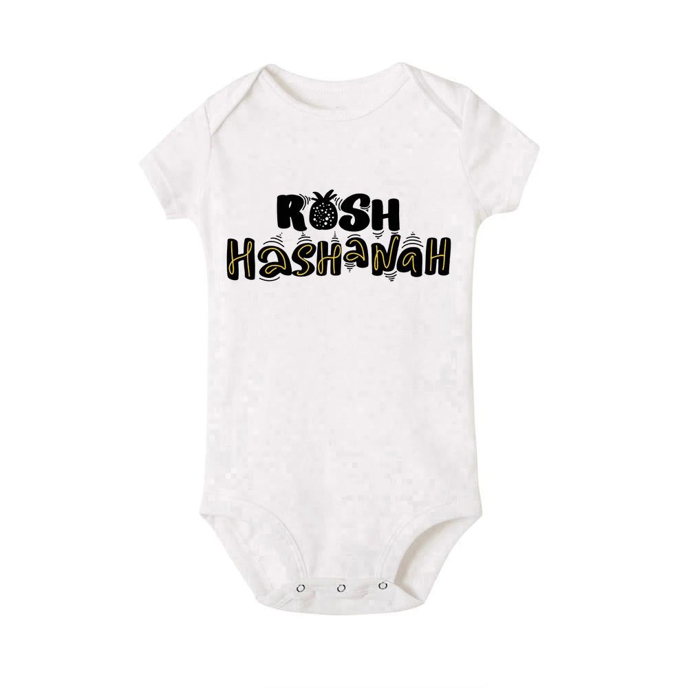 Shana Tova Print Baby Bodysuit Rosh Hashanah Newborn Clothes Jewish New Year Party Toddler Jumpsuit Outfit Infant Holiday Romper