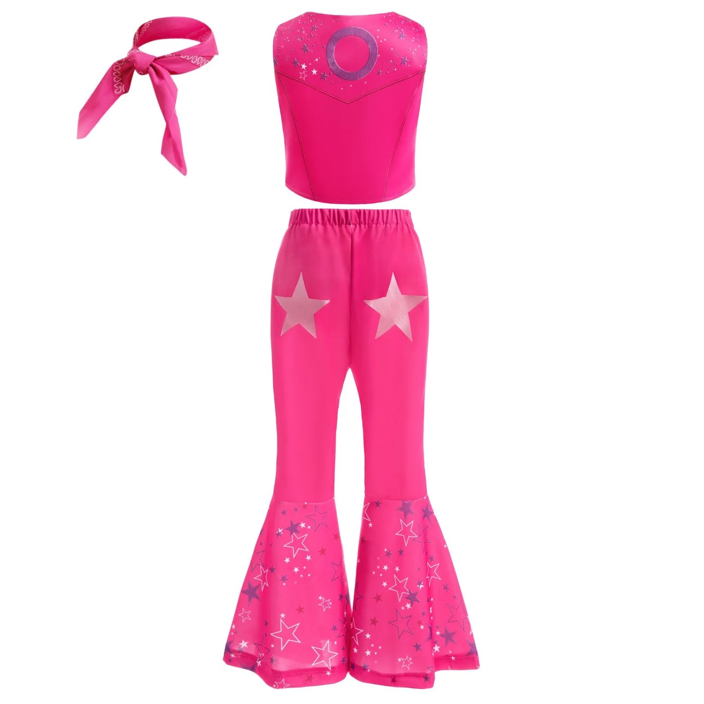 Halloween Hot Movie Margot Robbie Role Play Baby Pink Dress Girl Cowboy Look Dress Summer Sleeveless Plaid Slim Strap Dress Set