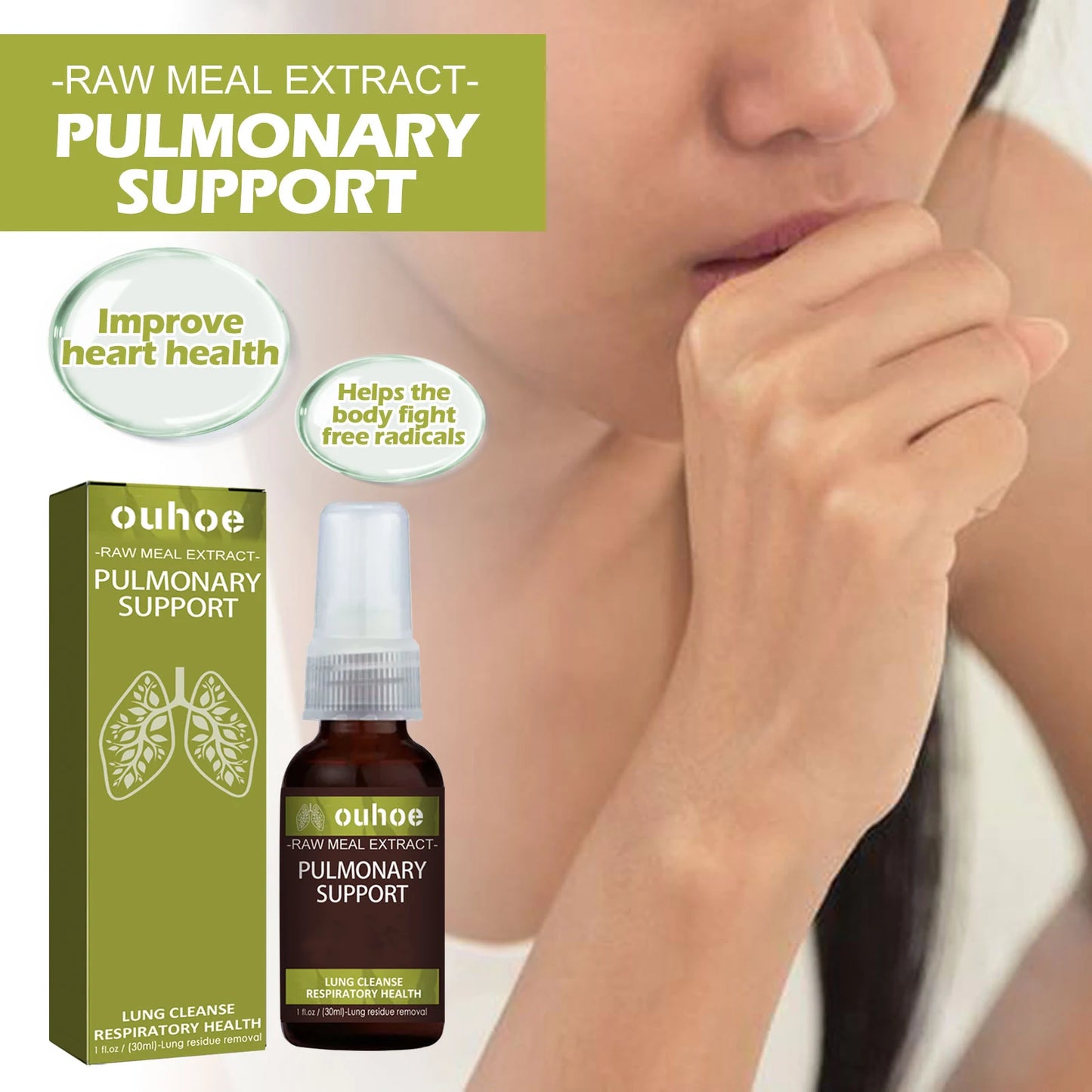 Herbal Lung Cleansing Spray Breath Detox Herbal Lung Cleanse Spray, Herbal Lung Cleanse Mist - Powerful Lung Support