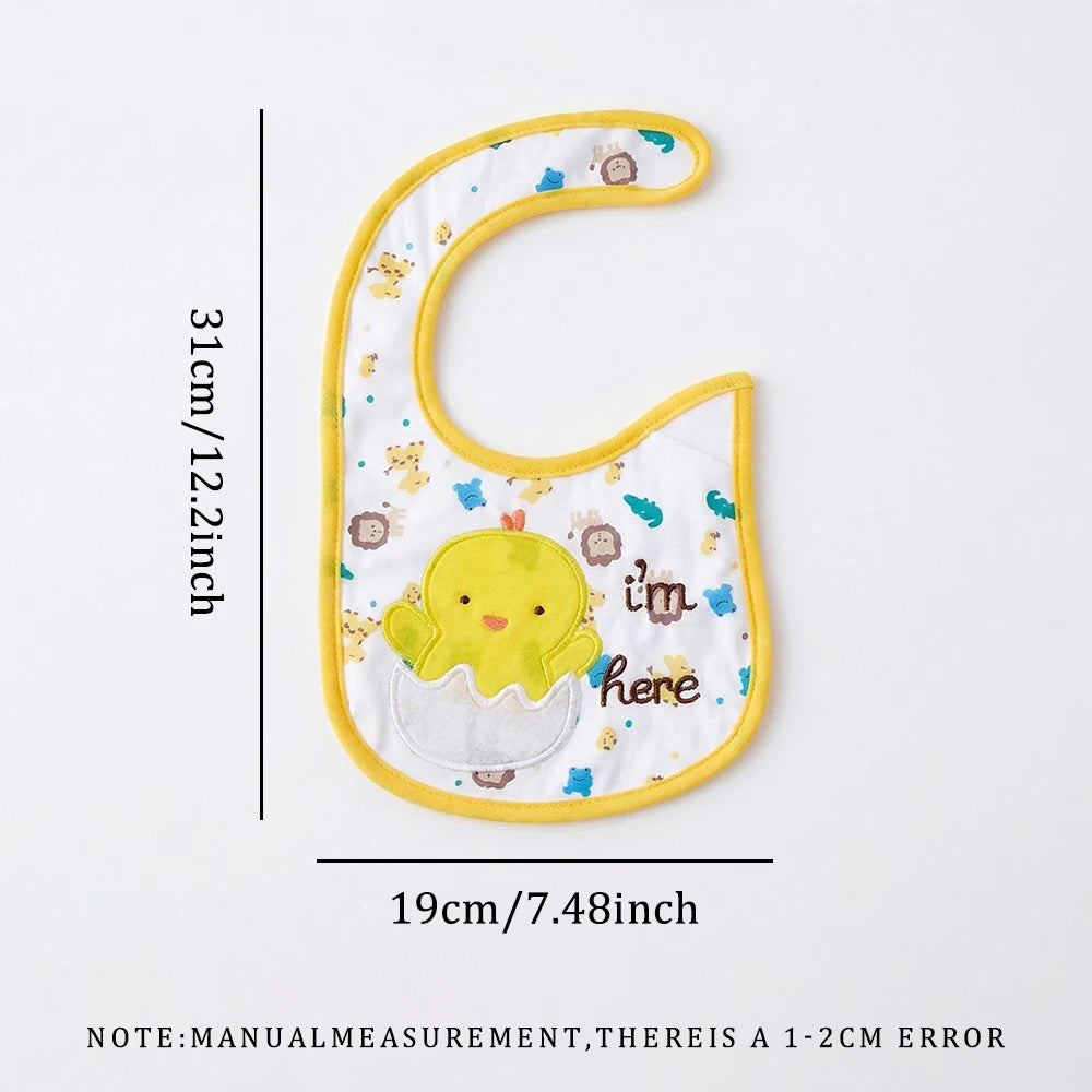 Random 5Pcs Soft Baby Adjustable Bibs Infant Bib Newborn Burp Cloths Bandana Scarf for Kids Boy Girls Feeding Saliva Towel