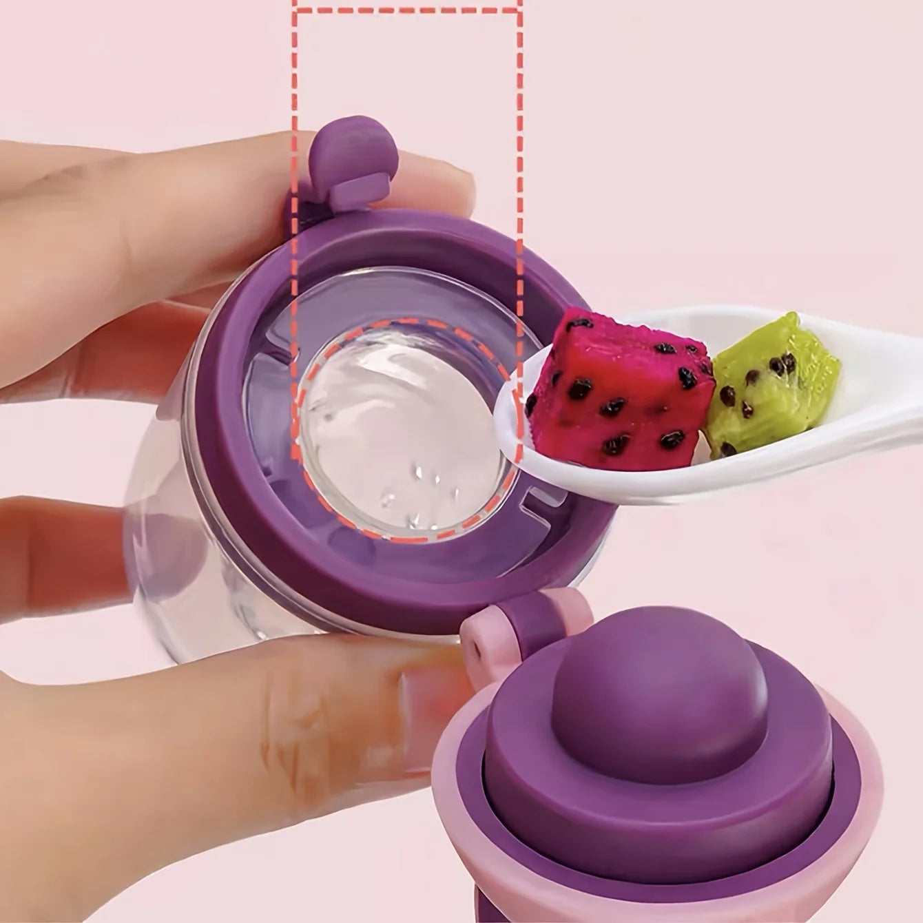 7pcs/set Baby Feeding Set: 2pcs Silicone Feeding Bottle with Spoon,Squeeze Baby Food Dispensing Feeder,2pcs Fresh Food Feeder Pacifier,3-Size Nipples, Toddler Feeding Bottle Set