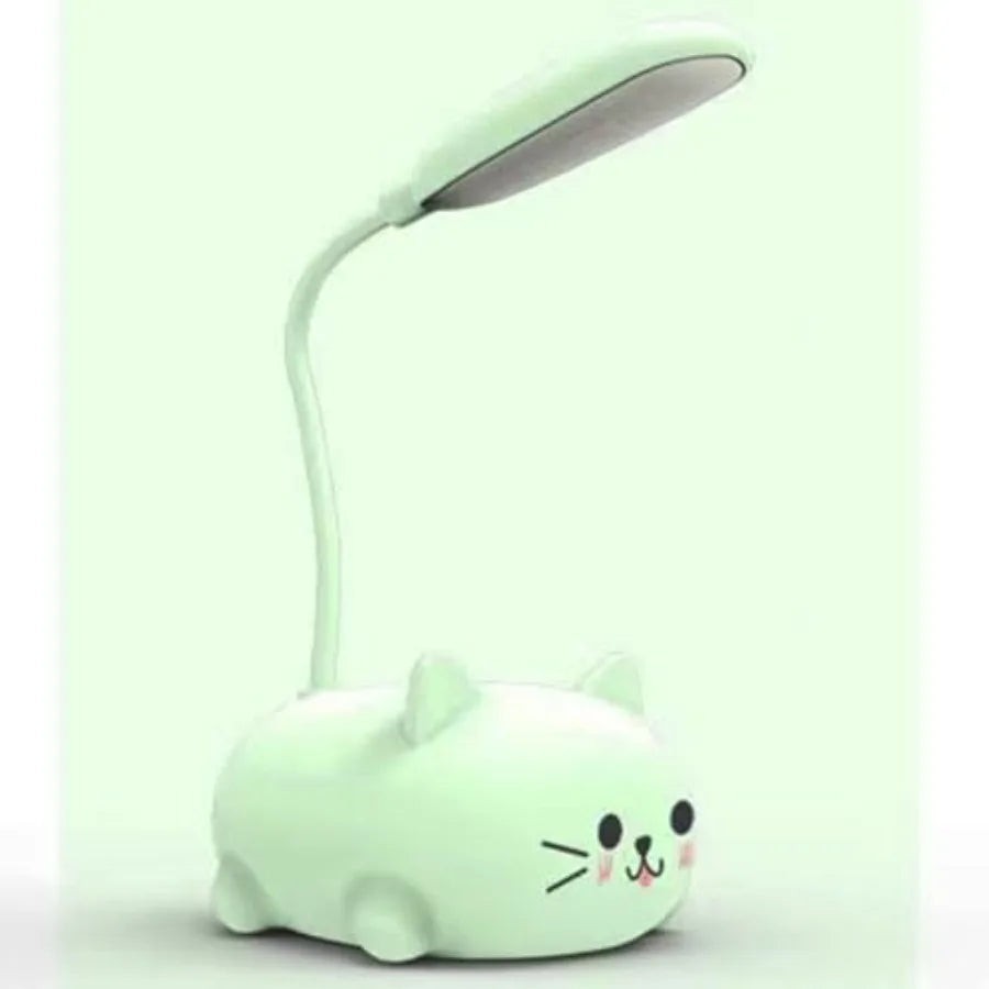 LED Desk Lamp for,Cute Cat Lamp USB Rechargeable Reading Light, Portable LED Table Light, Flexible Gooseneck Eye-Care Cartoons