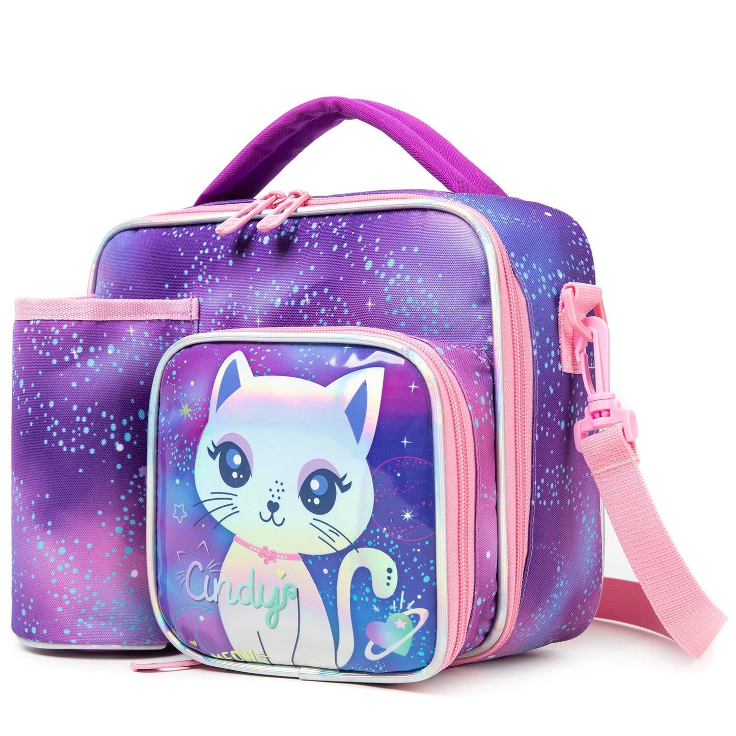 MYHSBYO Cute Animal Kids Lunch Bag Set Washable Lunch Bag Reusable Leakproof Bag for School & Nursery It's Beautiful for Girls