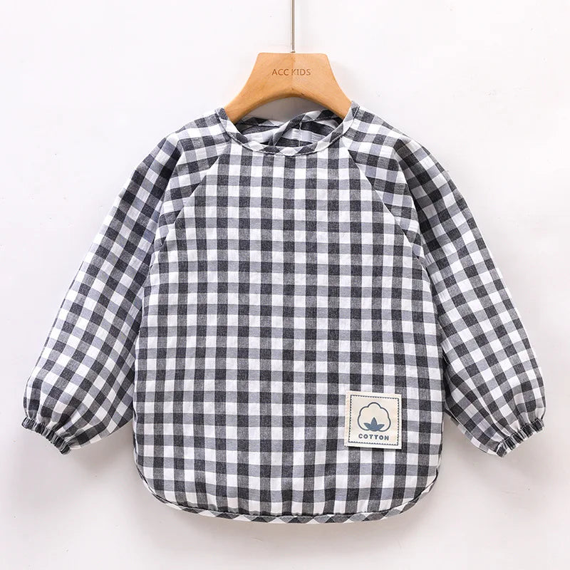 Baby Eating Bib Waterproof Sleeveless Apron Food Overalls Handmade Clay Painting Workwear for Girls Boys Stuff Burp Cloths