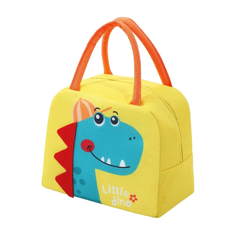Cartoon Children's Lunch Bag Thermal Insulation Aluminum Film High Quality Waterproof Oxford Cloth Portable Lunch Bags Tote New