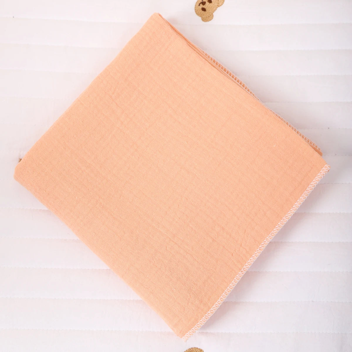 Baby Cotton Swaddle Blanket Muslin Bath Towel Newborn Crinkle Fabric Stroller Cover Wrap Gauze Toddler Sleep Blanket