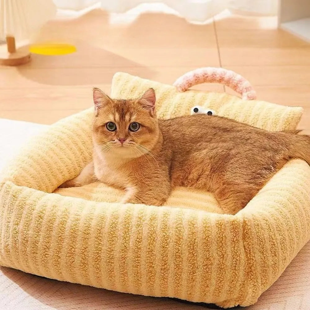 Comfortable Striped Pet Couch - Ideal for Small And Medium-Sized Dogs And Cats