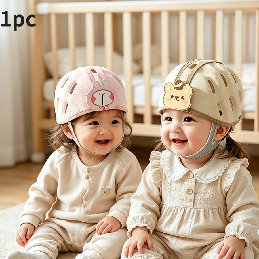 1Pc Baby Anti-Fall Head Protection Cap, Baby Anti-Collision Head Cushioning Protective Cap - Soft and Comfortable Padding, Cute Cartoon Breathable Design, Suitable for Newborns Crawling, Learning to Walk, and Beginners!