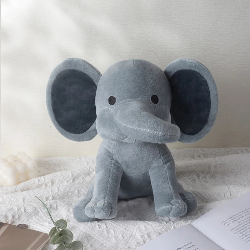 25cm/9.84in Soft Elephant Plush Stuffed Animal - Cute Fluffy Colorful Plush Toy (Multiple Colors: Pink/Blue/Purple/Rainbow) - Id