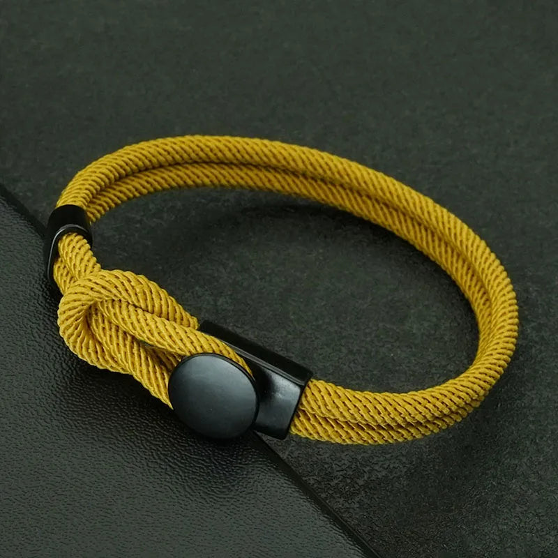 Noter Fashion Rope Bracelet Men Grade A 4mm Lucky Cord Chain Braslet Bangle Perfect Gift For Him Leisure Versatile Accessories