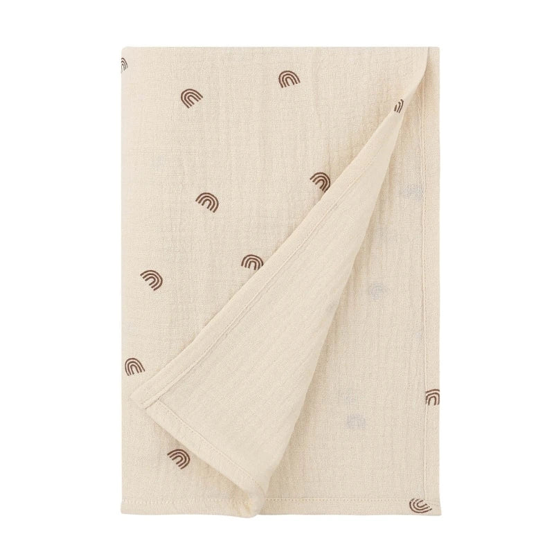 Baby Muslin-Towel Cotton Swaddle Blanket Infant Summer Thin Quilt High Absorbent Bath Towel Air Conditioned Room Blanket
