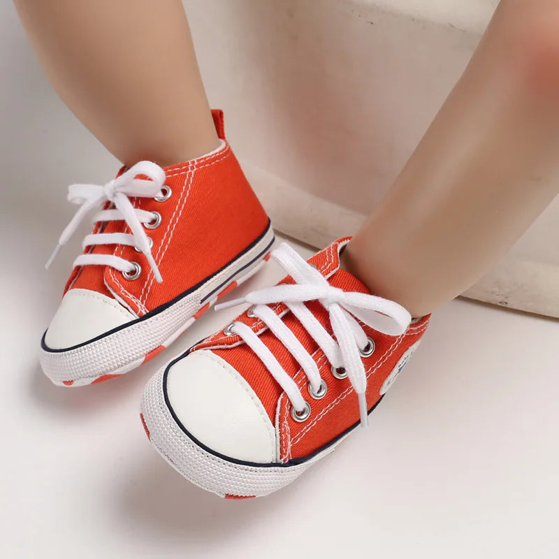 Infant Toddler Anti-slip Baby Shoes Baby Canvas Classic Sneakers Newborn Star Sports Shoes Baby Boys Girls First Walkers Shoes