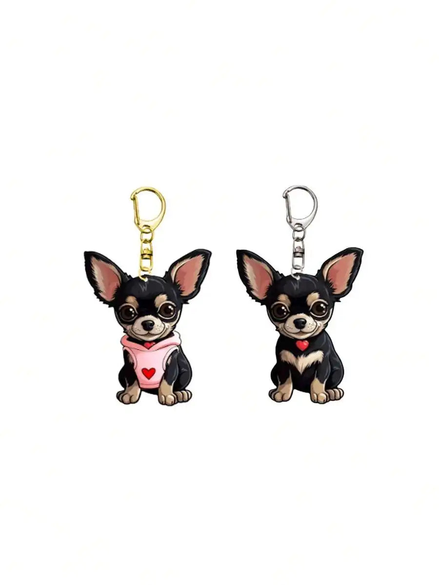 Acrylic Dachshund Keychain Charm For Bags Backpacks Cars Home Decor Pet Lover Gift