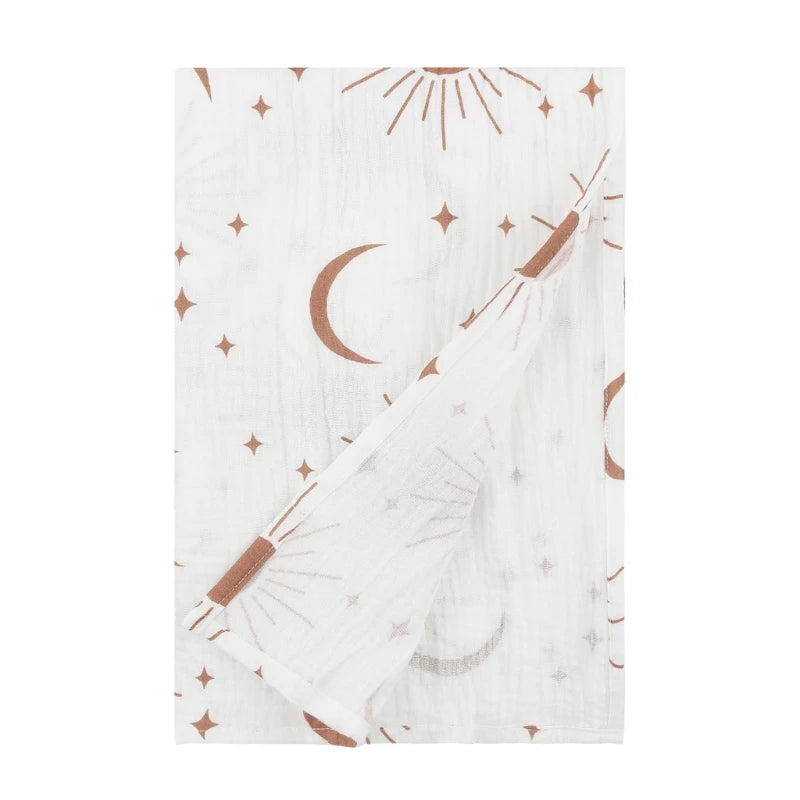 Baby Muslin-Towel Cotton Swaddle Blanket Infant Summer Thin Quilt High Absorbent Bath Towel Air Conditioned Room Blanket